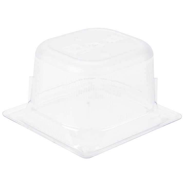 Sixth-size 4-inch-deep Super Pan® clear low-temperature plastic pan