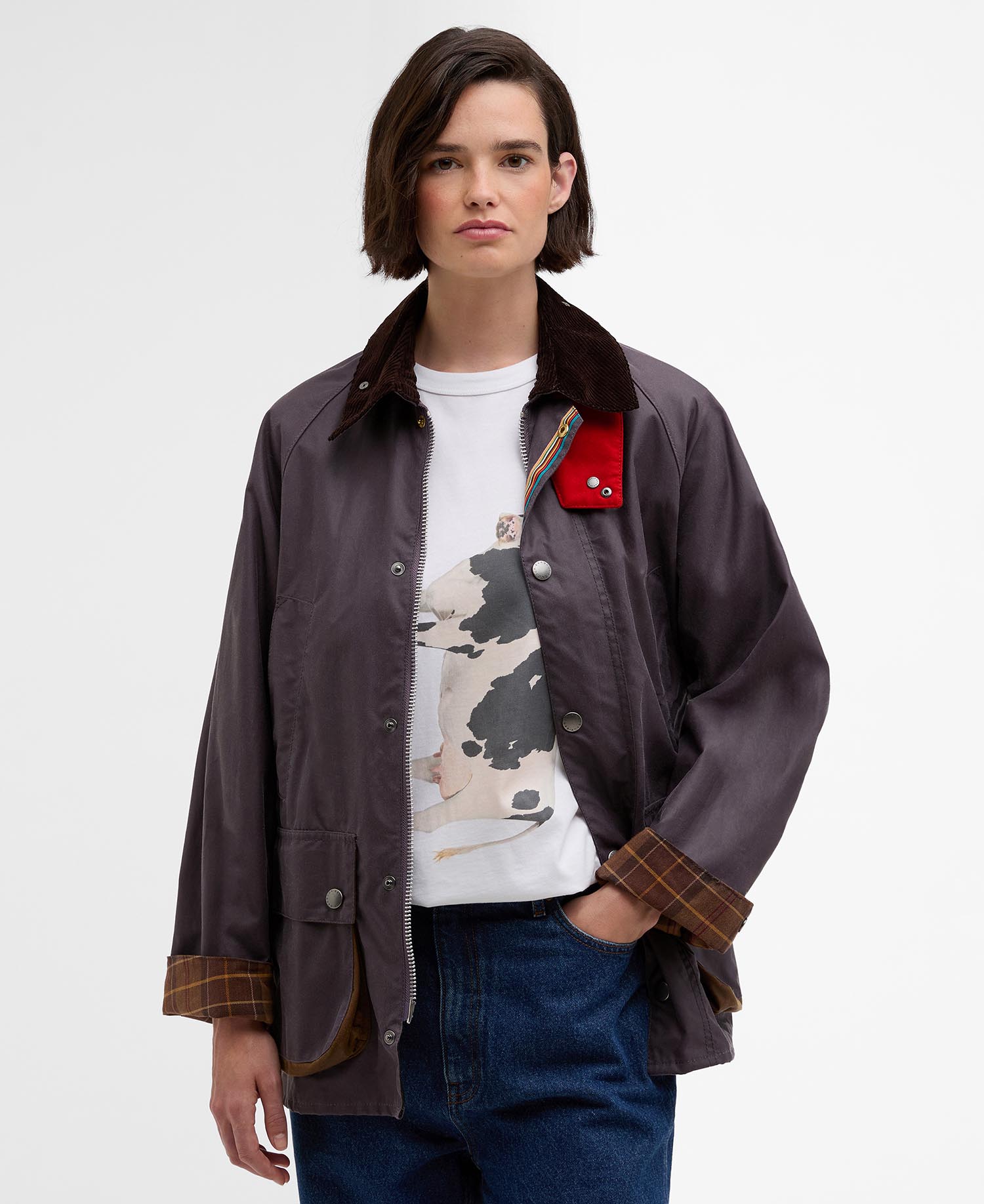 Paul Smith loves Barbour Oversized Bedale Waxed Jacket image number 2