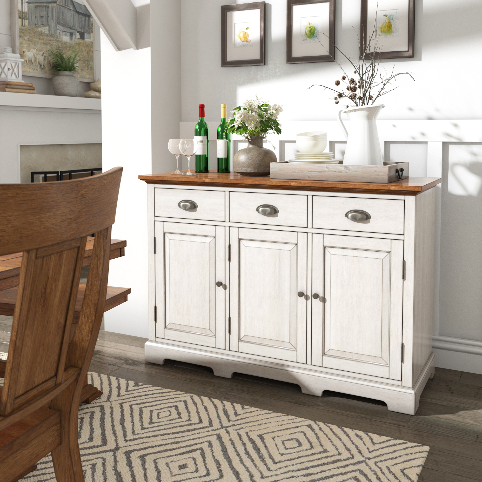 Wood Cabinet Buffet Server