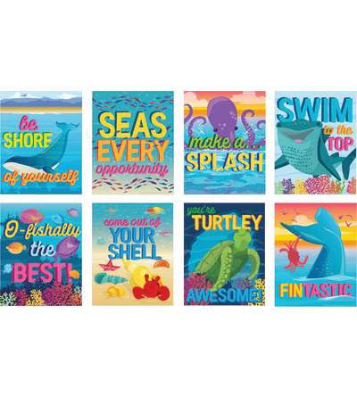 Seas the Day Motivational Mini Poster Pack