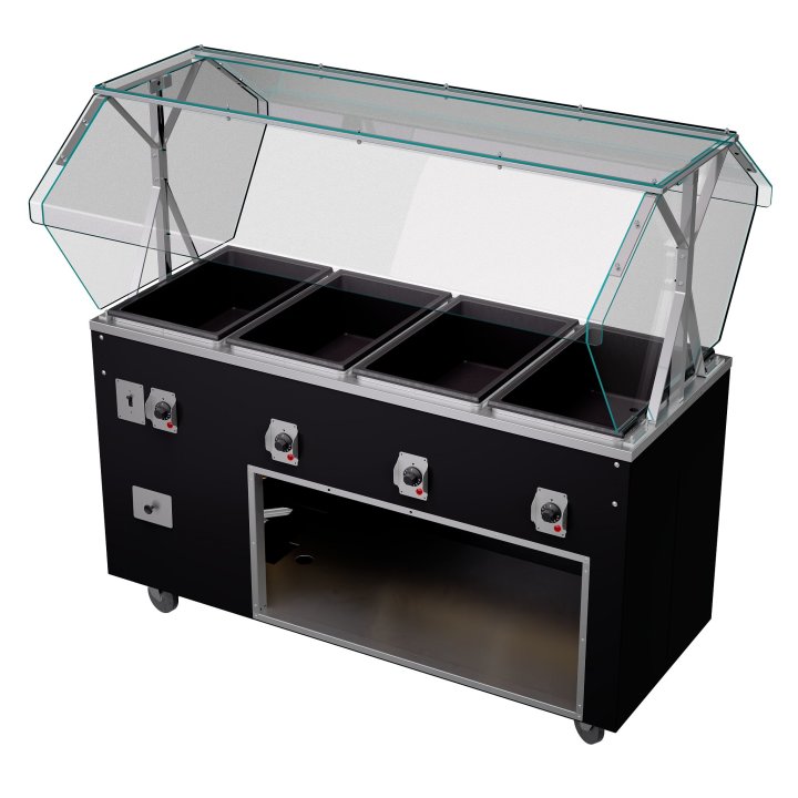 Vollrath T38770 - Portable™ Hot Food Station Deluxe, (4) well, 60