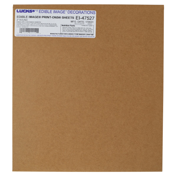 Lucks Copy Confection® Print-Ons®, 2" Circles Copy Confection® Edible Paper