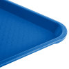 10" x 14" polypropylene fast-food tray in royal blue