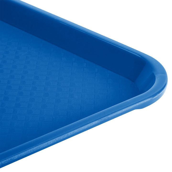10" x 14" polypropylene fast-food tray in royal blue