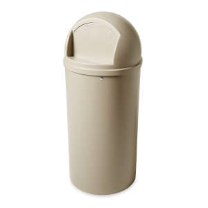 Rubbermaid Commercial, Marshal®, 25gal, Resin, Beige, Round, Receptacle