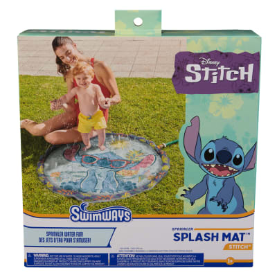 Swimways Stitch Splash Mat, Kids Splash Pad, Outdoor Toys, Disney Party Supplies and Water Toys for Kids Ages 1 & Up