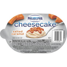 Philadelphia Salted Caramel Cheesecake Refrigerated Snacks 3.3 oz Cup