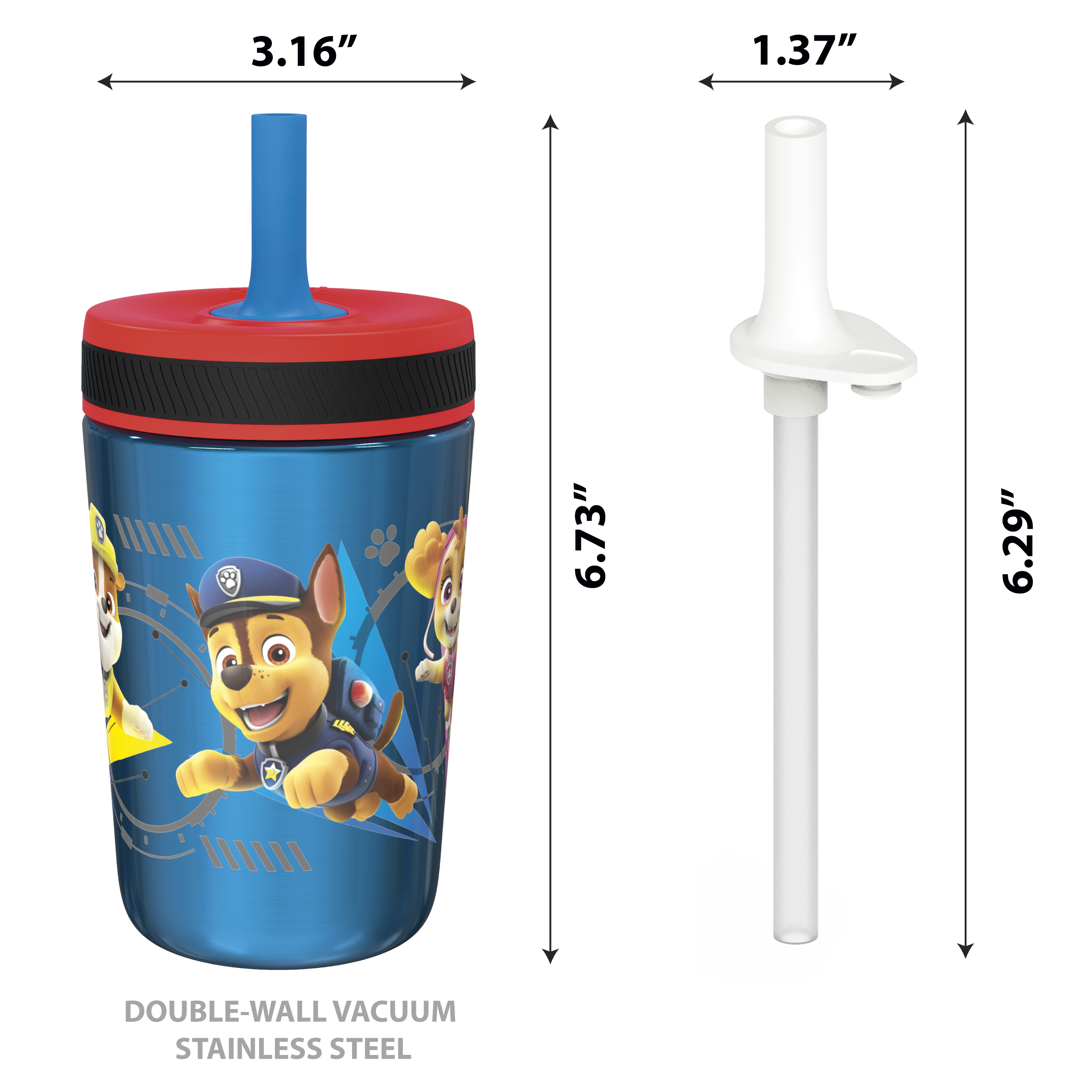 Paw Patrol 15  ounce Plastic Tumbler, Chase, Skye, Marshall and Friends, 3-piece set slideshow image 10