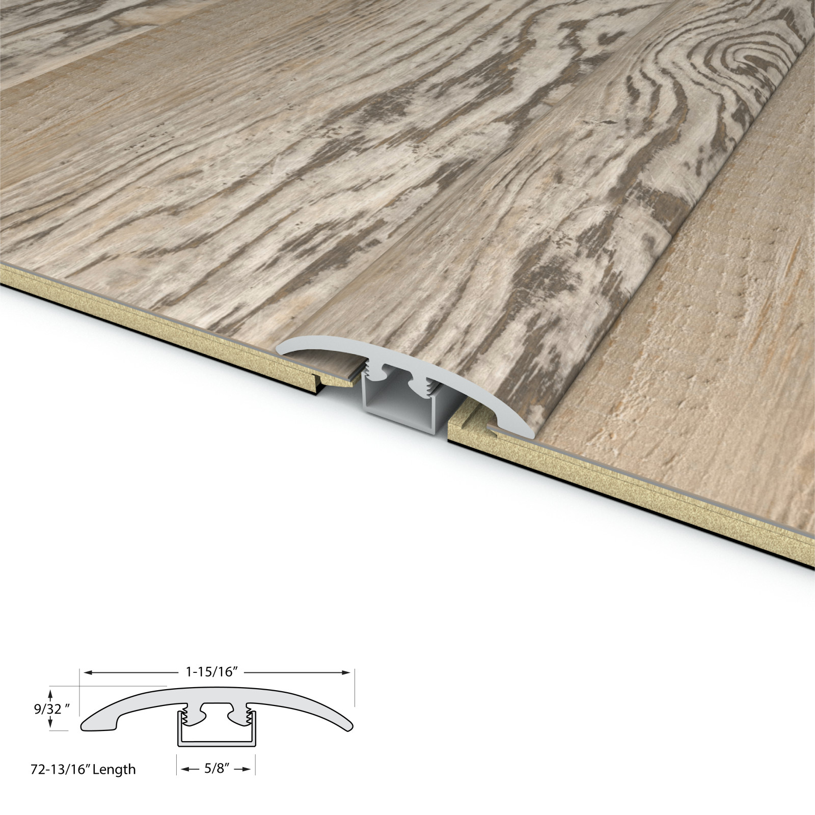 Top Tie Multi-Purpose Trim (Reducer and T-mold) 6.5mm view 4