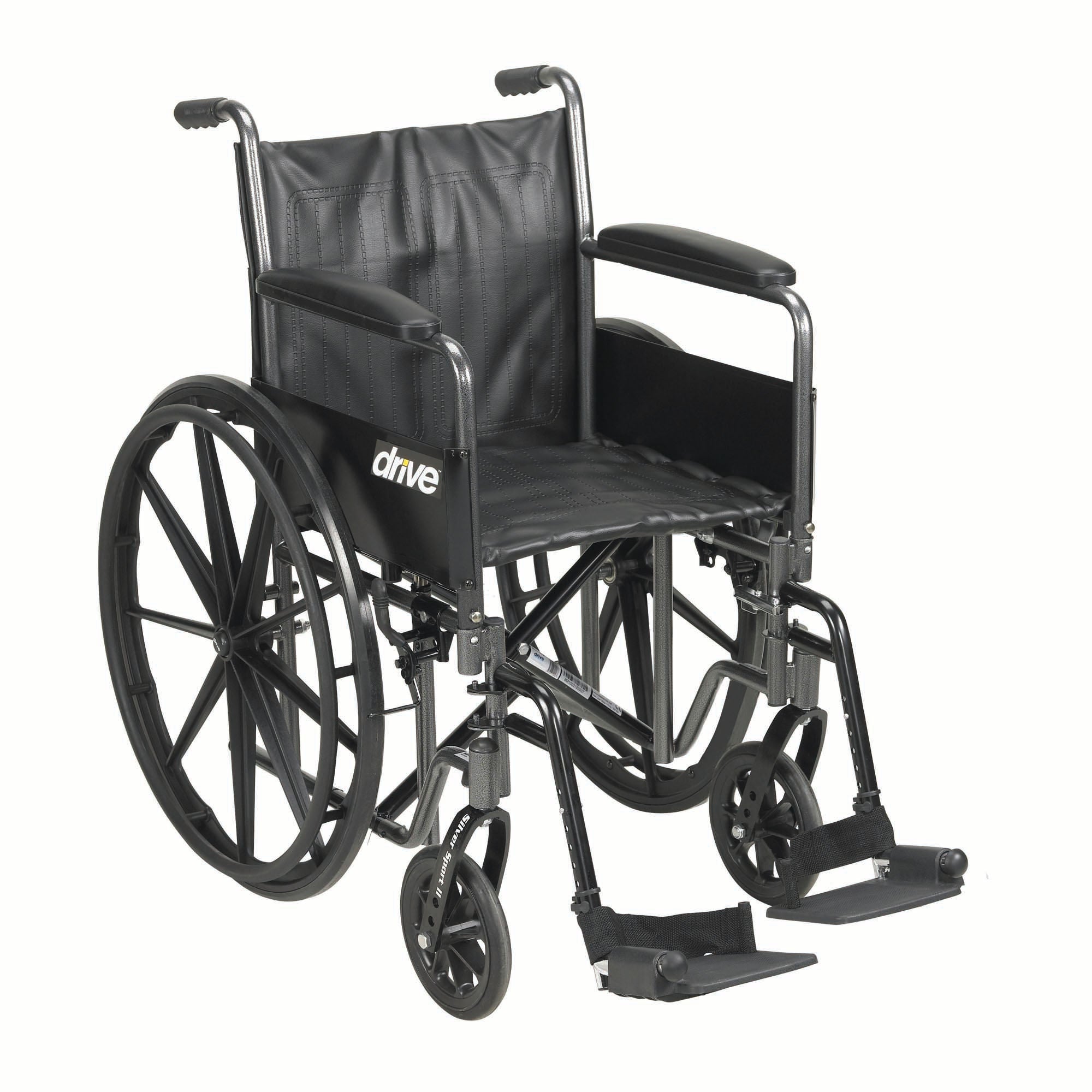 drive™ Silver Sport 2 Wheelchair, 20 Inch Seat Width