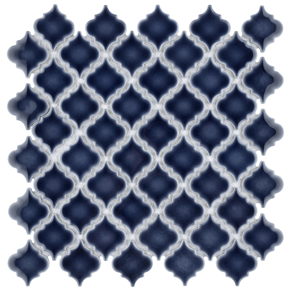 Hudson Tangier Noir 12-3/8 in. x 12-3/8 in. Porcelain Mosaic Tile