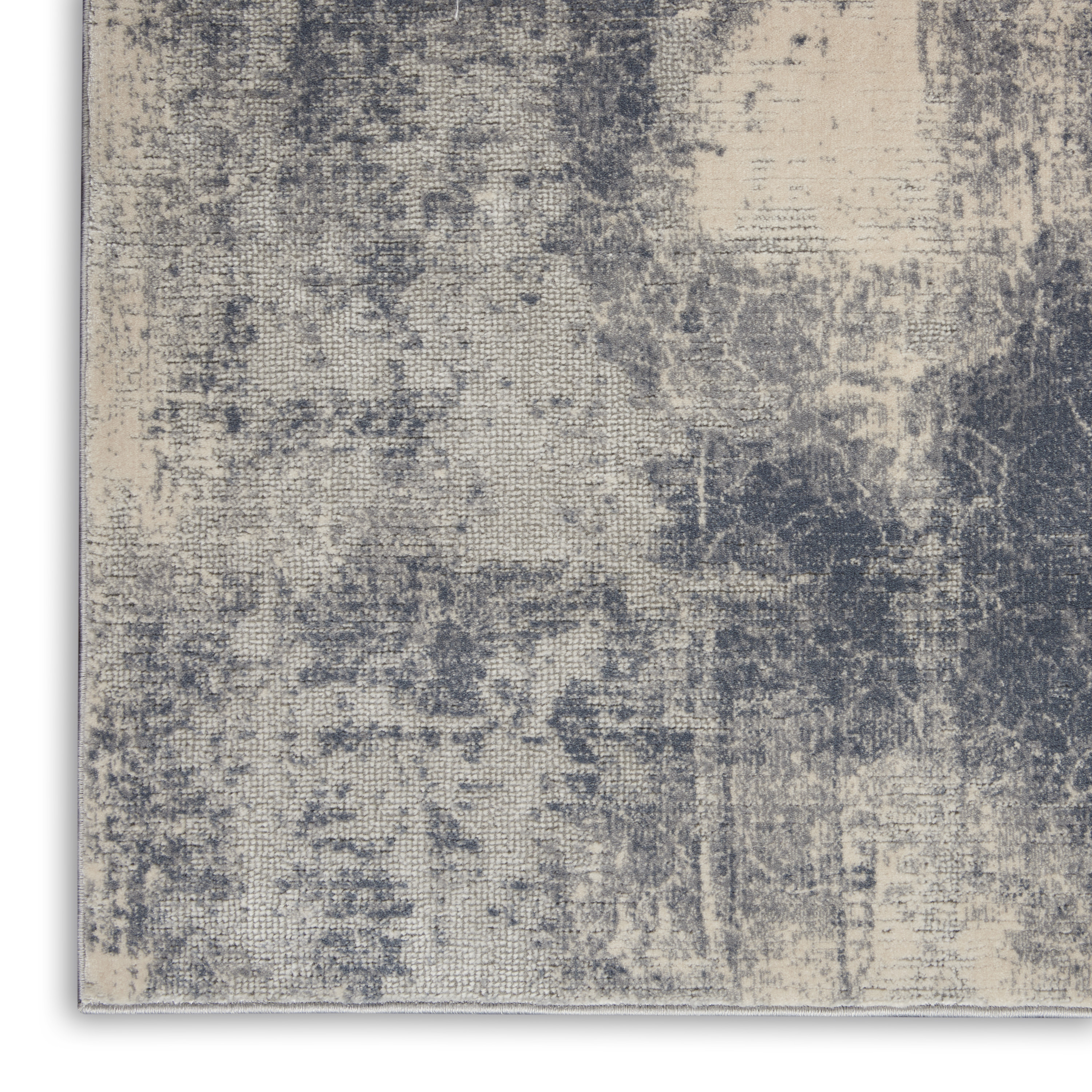 Nourison Rustic Textures 3'11" x 5'11" Blue Ivory Modern Indoor Rug