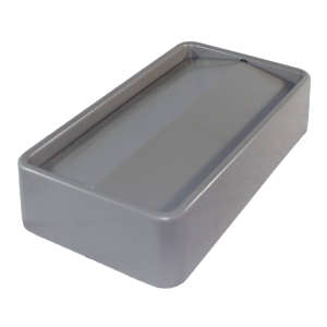 Impact, Thin Bin®, Rectangle, Plastic, 23 gal, Gray, Receptacle Lid
