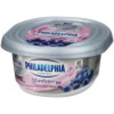 Philadelphia Blueberry Cream Cheese Spread 7.5 oz Tub.