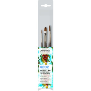 COLINEO Synthetic Red Sable, Gouache, 3 Brush Set
