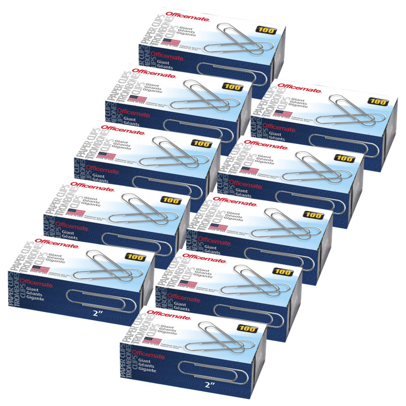 Paper+Clips%2C+Giant+Gem%2C+100+Per+Box%2C+10+Boxes