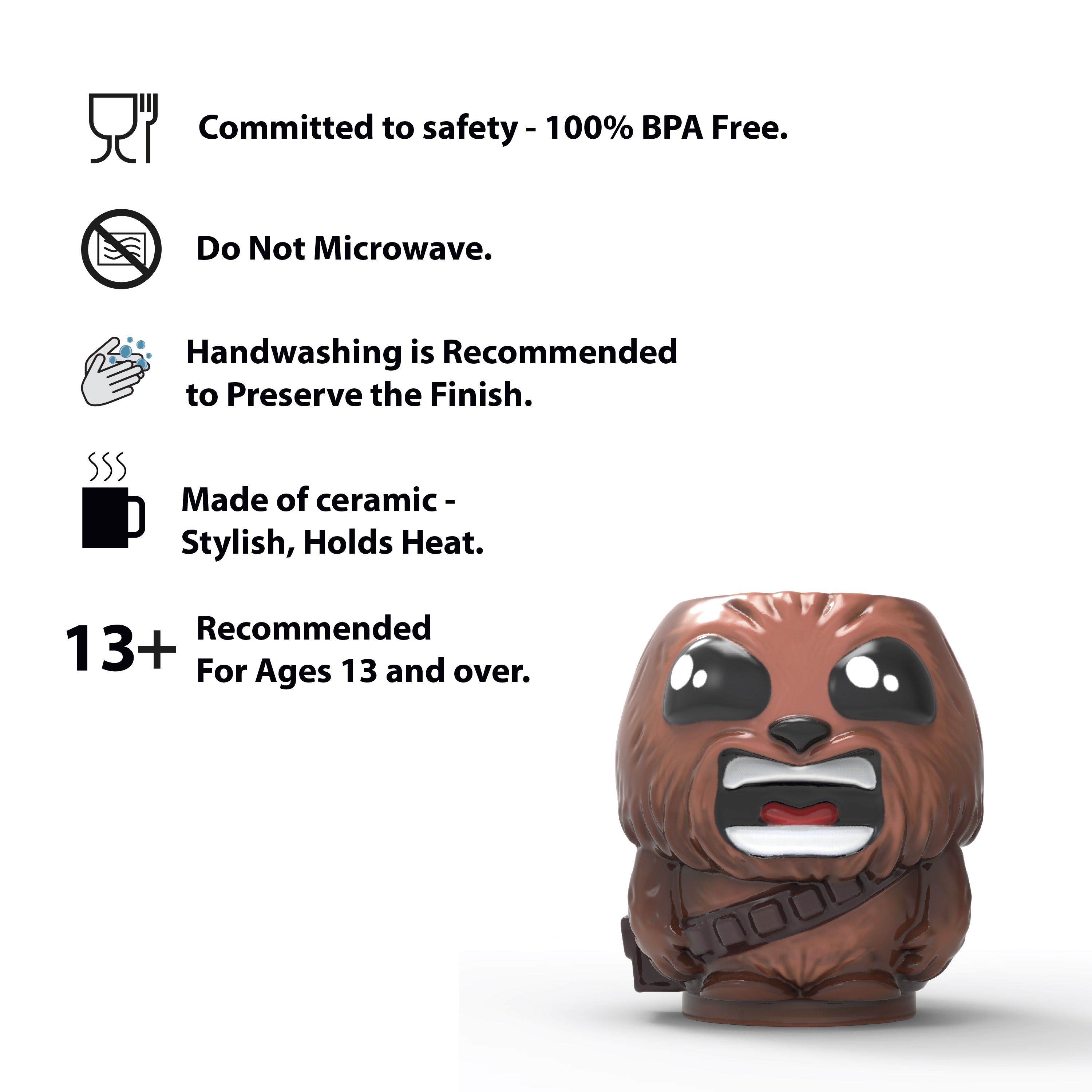 Star Wars 13 ounce Coffee Mug and Spoon, Chewbacca slideshow image 5 Star Wars 13 ounce Coffee Mug and Spoon, Chewbacca slideshow image 5