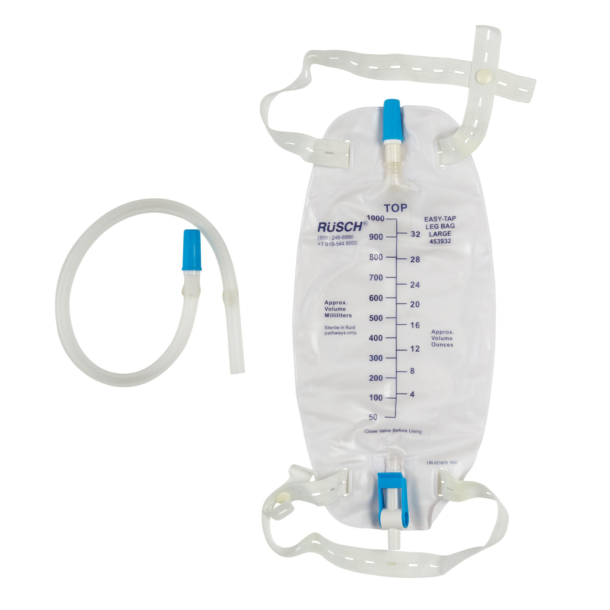 Easy Tap™ Urinary Leg Bag, 950 mL capacity