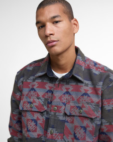 Greatend Relaxed Jacquard Shirt Olive