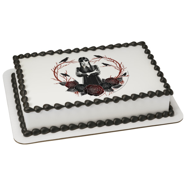 Wednesday Heart & Roses PhotoCake® Edible Image®