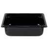 Half-size 4-inch-deep Super Pan® low-temperature plastic pan in black