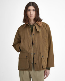 Peached Oversized Bedale Casual Jacket Dark Sand