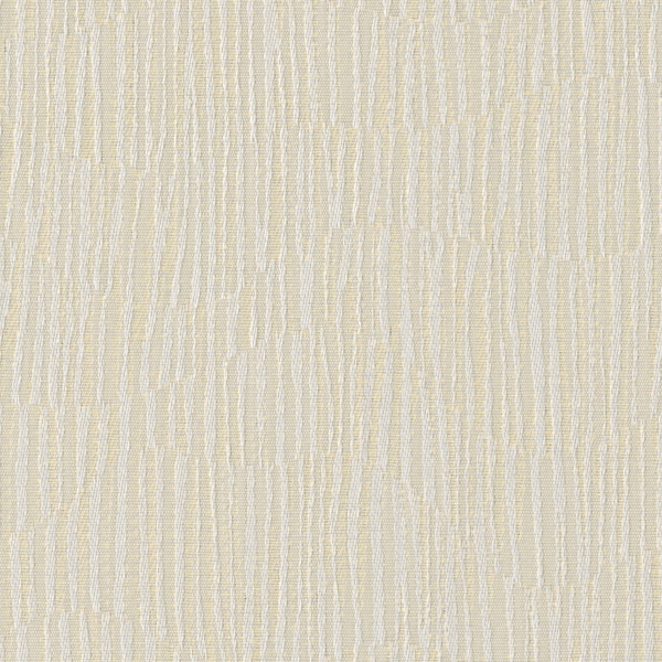 Textured beige wallpaper displays vertical woven stripes, forming a subtle ribbed pattern across a flat interior wall surface.