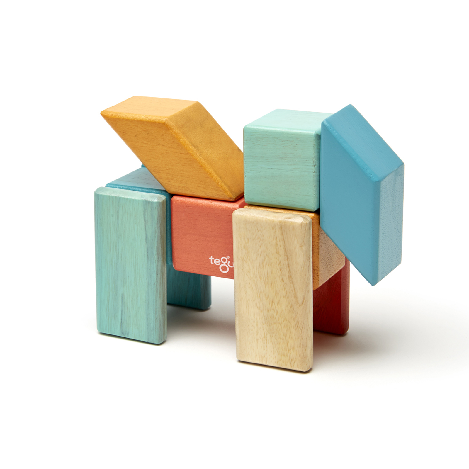 Tegu Magnetic Wooden Blocks, 24-Piece Set, Sunset image number null