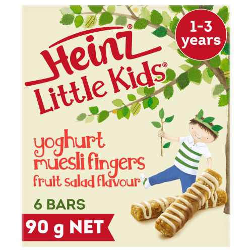  Heinz® Little Kids® Yoghurt Muesli Fingers Fruit Salad Flavour 90g (6 bars) 1-3 years 