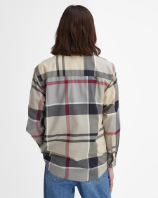Renford Oversized Long-Sleeved Tartan Shirt Dress Tartan