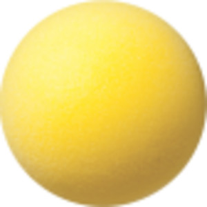 Uncoated Regular Density Foam Ball, 4", Yellow