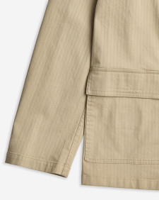 Herringbone Cotton Worker Jacket Sand