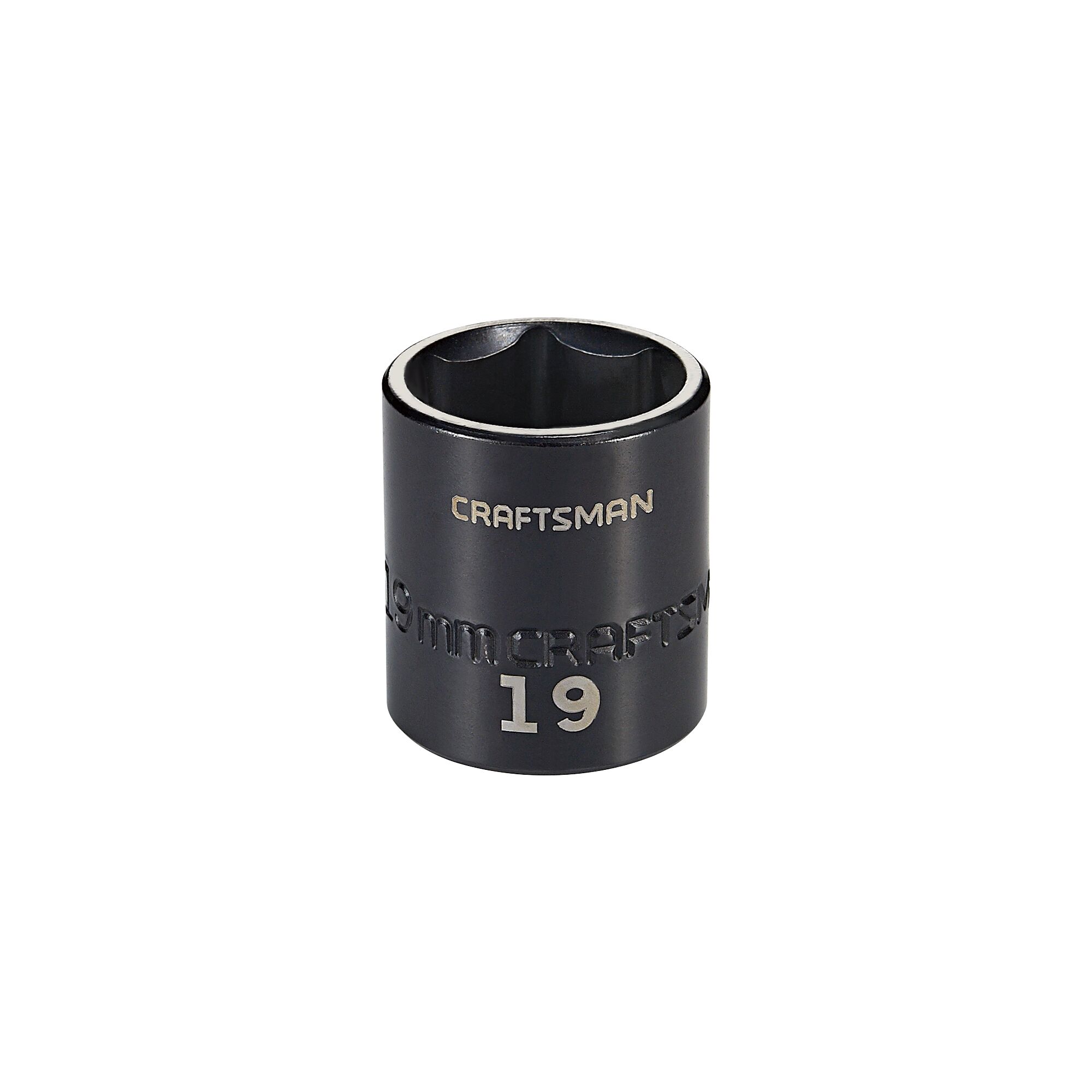 3 eighths inch 19 millimeter metric impact shallow socket.