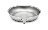 12-inch Wear-Ever® aluminum fry pan with natural finish and plated handle
