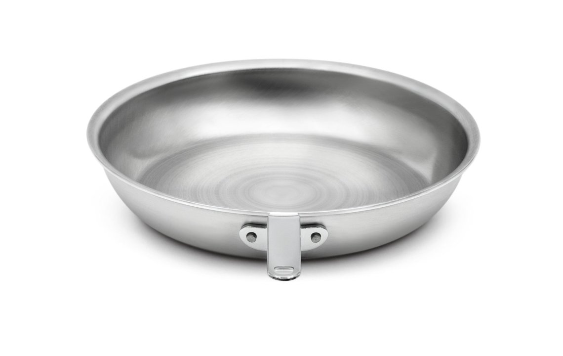 12-inch Wear-Ever® aluminum fry pan with natural finish and plated handle