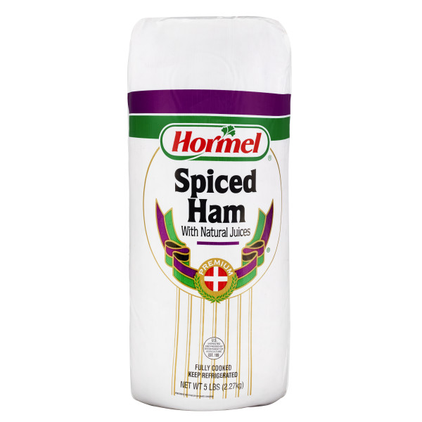 HORMEL(r) Spiced Ham with Natural Juices, D-Shaped, Bag, 4/5 lb . C1N1 - Front No Plunge In Package (Hi Res)