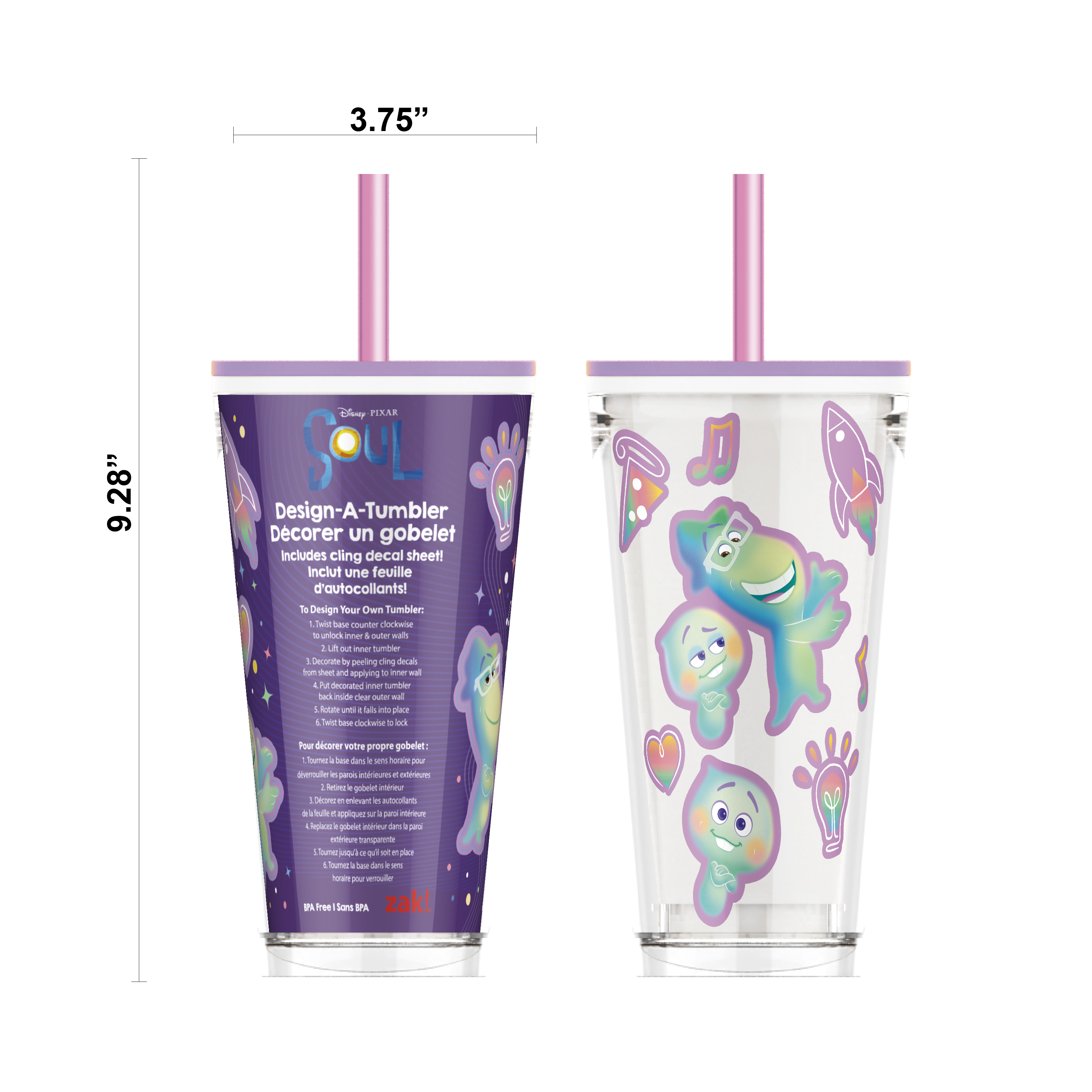 Disney 16 ounce Plastic Cup with Lid and Straw, Soul slideshow image 1 Disney 16 ounce Plastic Cup with Lid and Straw, Soul slideshow image 1