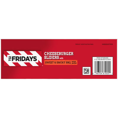 TGI Fridays Cheeseburger Sliders with Sweet & Smoky BBQ Sauce, 4 ct Box