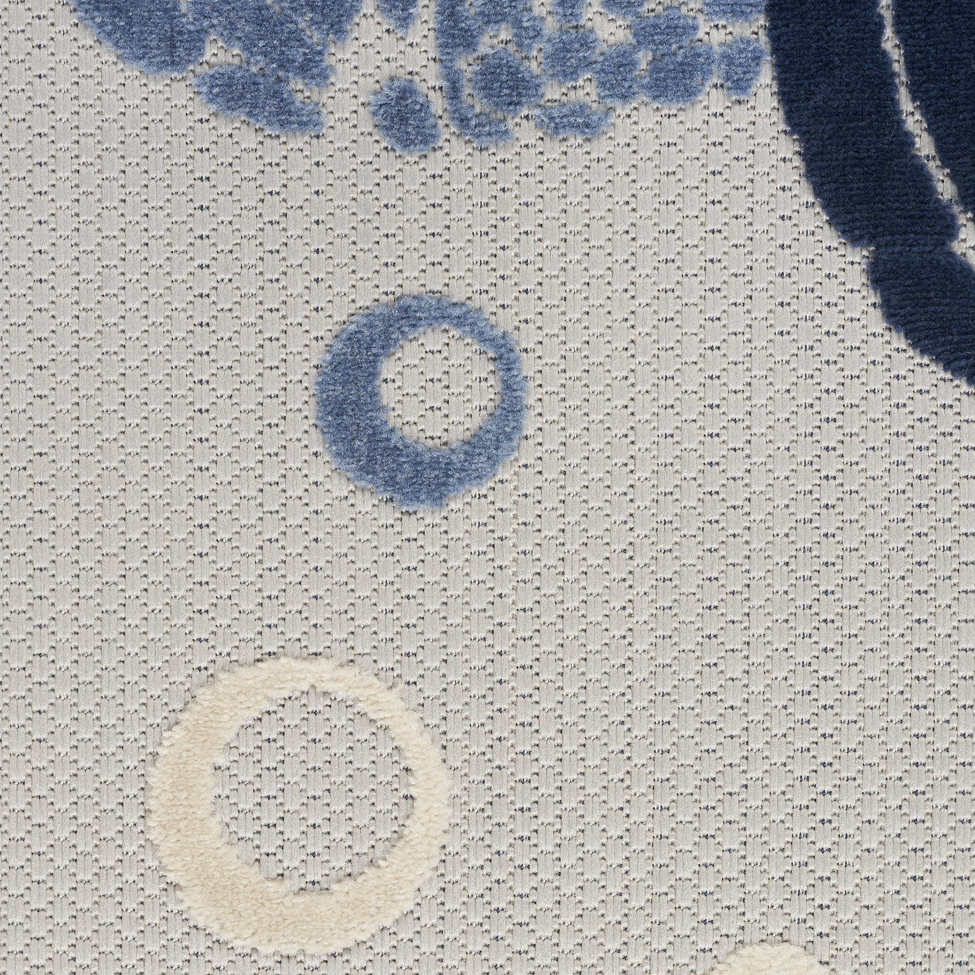 Nourison Aloha 2'3" x 8' Navy Blue Coastal, Nautical & Beach Rug