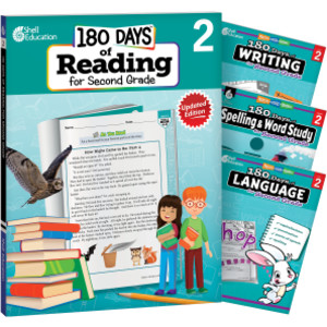 180 Days&trade; Phonics, High-Frequency Words, Reading 2nd Edition, and Printing, Grade 2, 4-Book Set