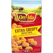 Ore-Ida Extra Crispy Tater Tots Seasoned Shredded Potatoes, 28 oz Bag