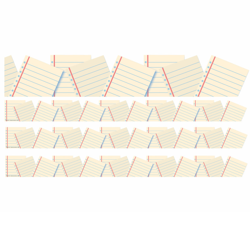 Notebook Paper Extra Wide Deco Trim, 37 Feet Per Pack, 3 Packs