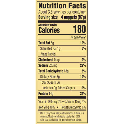 BOCA Original Vegan Chik'n Veggie Nuggets with Non-GMO Soy, 10 oz Bag