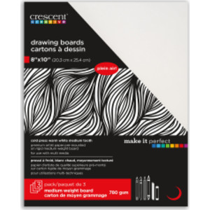 Cold Press Watercolor Board, 8 x 10 in, White, 3-Pack