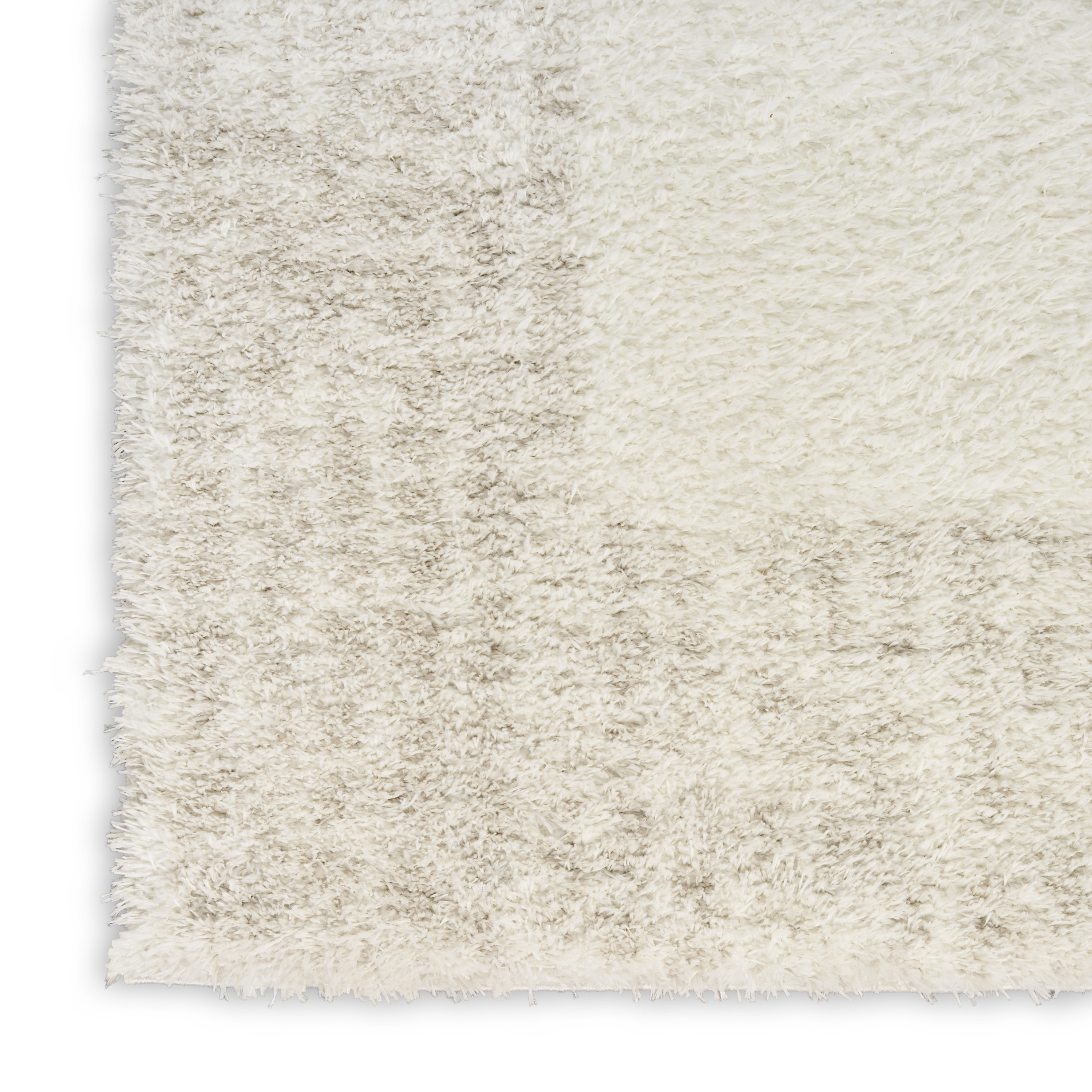 Nourison Pacific Shag 5'3" x 7'3" Ivory Beige Shag Indoor Rug