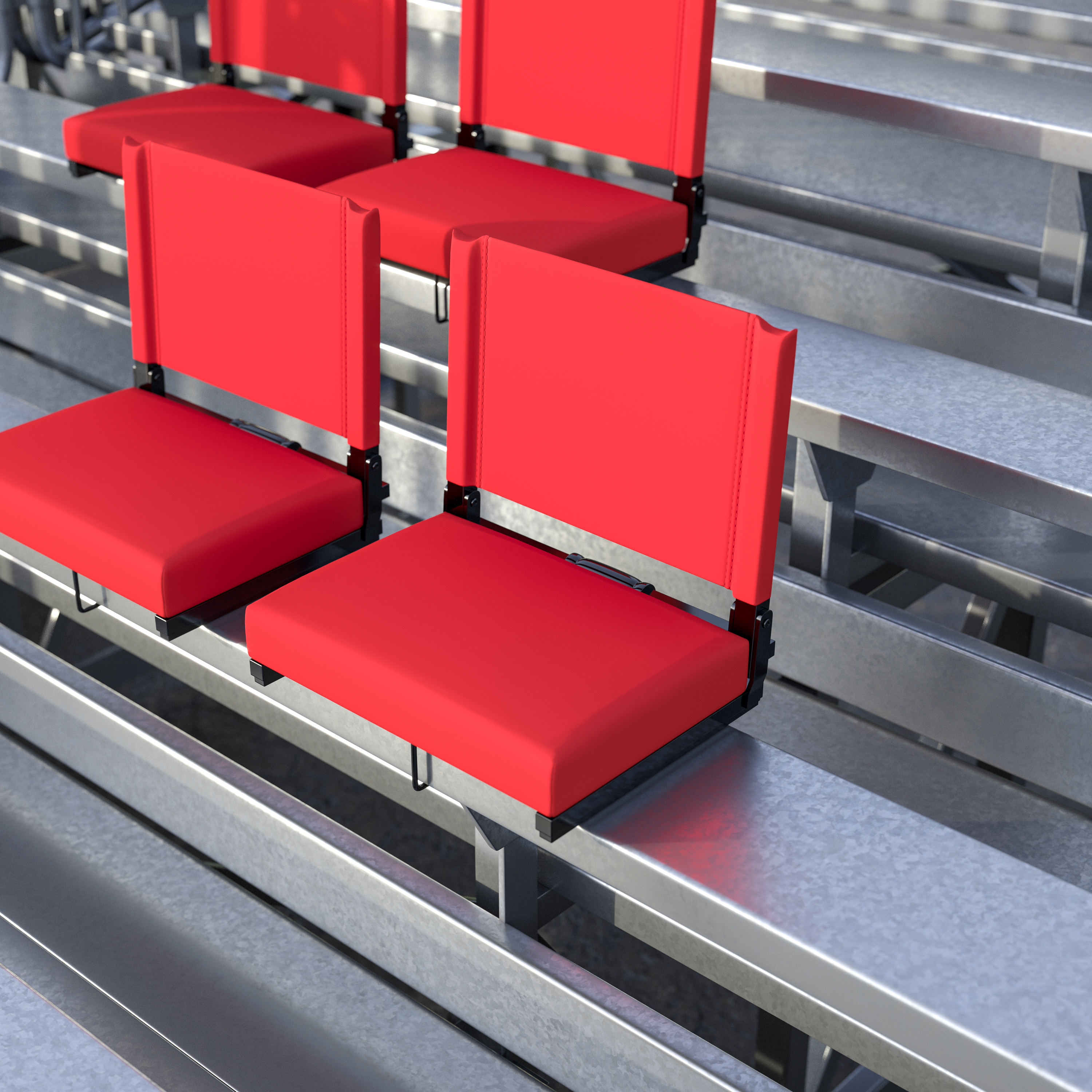 Juego de 2.500 lb. Silla de estadio ligera clasificada con asiento ultra acolchado, azul marino... - Imagen 154 de 175