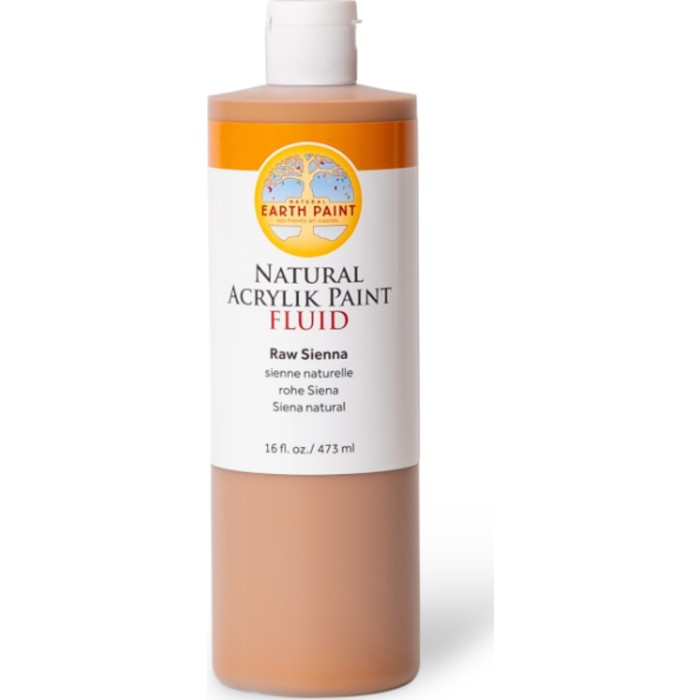 Natural Fluid Acrylik Paint, 16 oz, Raw Sienna