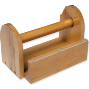 Wood Masking Tape Holder, Natural Wood, 10" x 7" x 6-5/8", 1 Piece