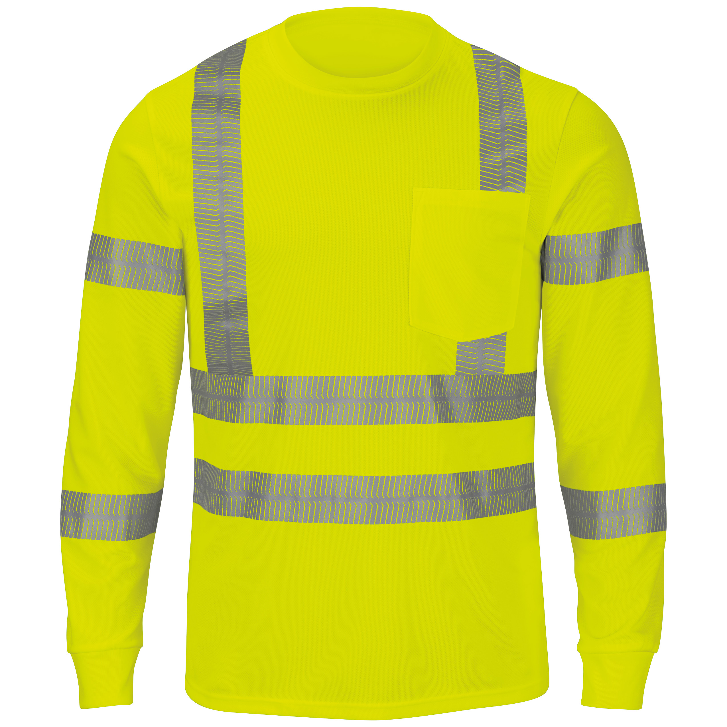Long Sleeve Hi-Visibility T-Shirt, Type R Class 3-Red Kap