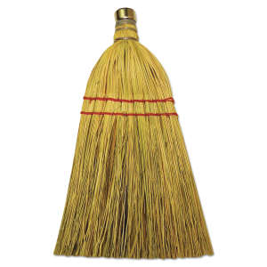 Boardwalk, 12in, Mixed Fiber Whisk Broom, Corn Bristles, Natural